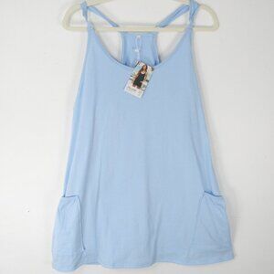 Panadila Casual Fashion Mini Dress Sky Blue XL